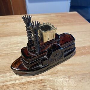 Vintage Glass Steamboat Figurine